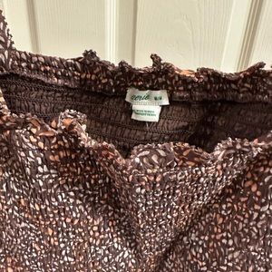 Aerie brown summer dress, size medium, bow tie on shoulder strap